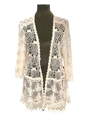 Lauren Michelle Lace Boho cardigan Kimono Topper